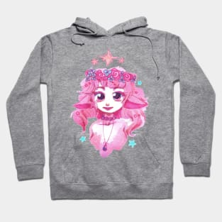 Pink Flower Crown Girl Hoodie